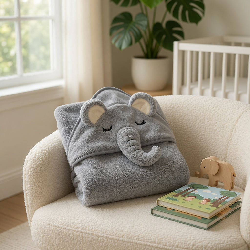 Hood design keeps baby warm